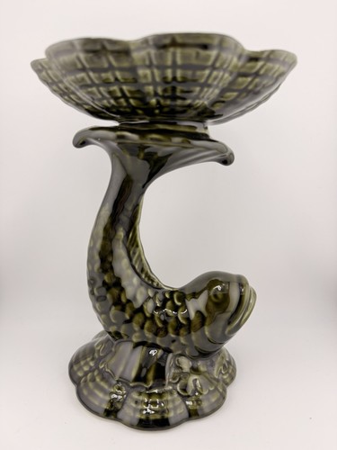 Vintage dolphin fish pedestal - dolphin,