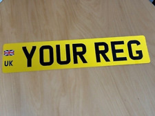 UK REAR Premium Quality MOT Road Legal Car Van Reg Registration Number Plate