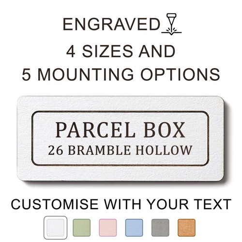 Personalised parcel box sign - parcel,