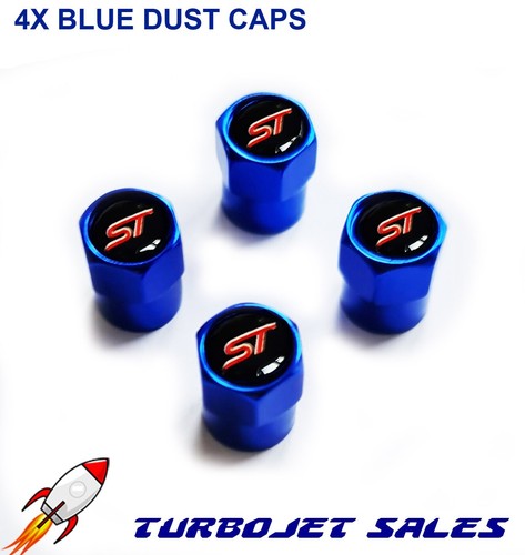 Dust caps blue tyre valve - caps,