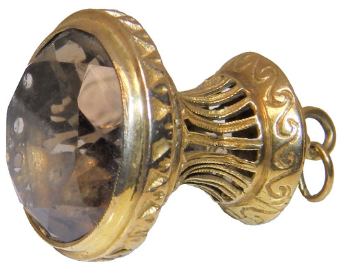 9ct gold smokey quartz - gold,