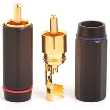 2x Heavy Duty RCA Phono Plugs