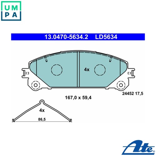 Brake pad set disc - set,