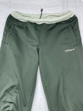 Women’s Adidas Vintage Joggers Sweatpants Tracksuit Bottoms Khaki Green Size 12