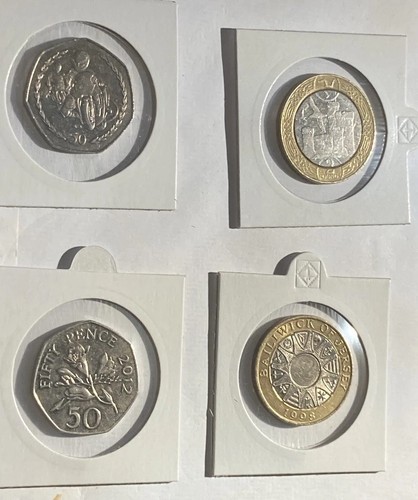 Two pounds and fifty pence - , x