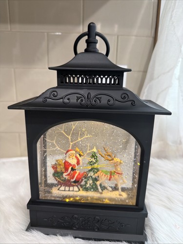 Santa sleigh lighted - santa, in