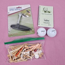 Golf Accessories Bundle Spike Wrench Notebook Golf Balls Tees