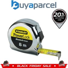 Stanley Pocket Tape Measure 8m Powerlock Metric Only Tape STA033527 0-33-527