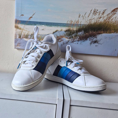 Swiss white blue colourblock - k-swiss, white/blue