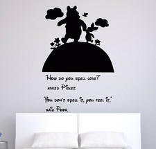 Children Winnie the Pooh Love Quote Decor Vinyl Wall Sticker Decal Bedroom