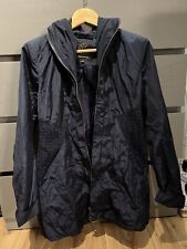 Creenstone Navy Blue Coat; HARDLY USED; built-in hidden hood; shaping fit