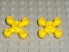 2 x Lego Technic Yellow Knob