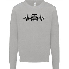 4X4 Heart Beat Pulse Off Road Roading Mens Sweatshirt Jumper