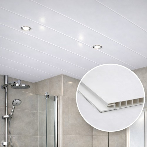 Gloss white pvc bathroom - gloss,