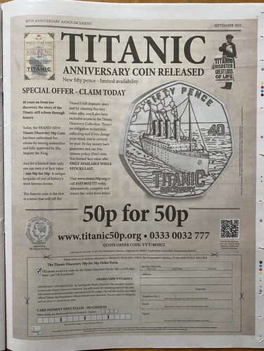 Coin titanic anniversary - coin,