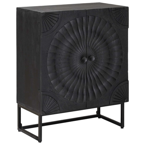 Sideboard black solid mango - sideboard,