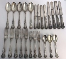 Vintage Gorham 1902 Electroplate Silverware 24 Pieces Monogrammed *READ*