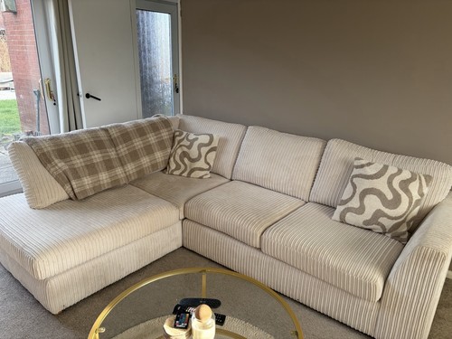 Cream dfs sofa - and, swivell