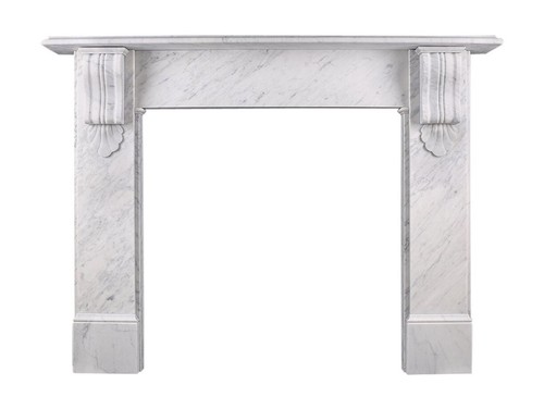 Marble fireplace surround - fireplace,