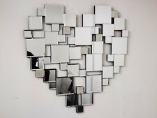 HEART SHAPED GLASS MIRROR WALL