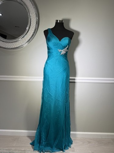 Terani couture teal strapless - teal,