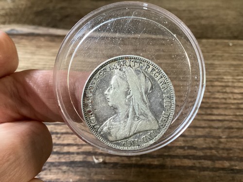 1899 victoria silver florin - silver,