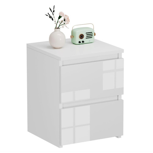 White modern bedside - white,