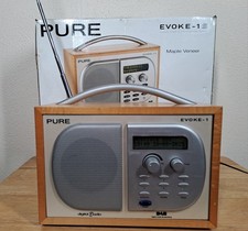 Pure Evoke 1S DAB, FM Radio with Box, wooden design Maple Finish.