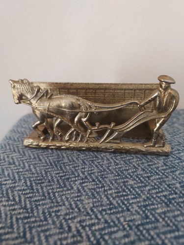 Vintage solid brass matchbox - solid,