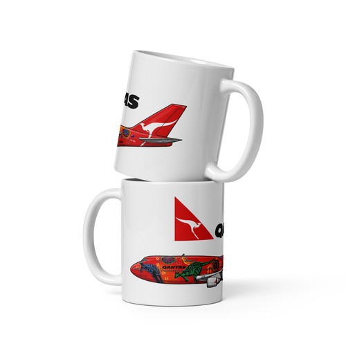 Qantas boeing 747 mug 11oz - 747,