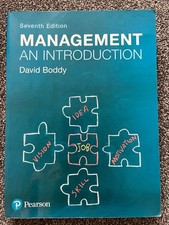 Management An Introduction 7th Edition 2017 David Boddy Paperback