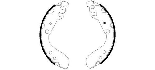 Rear brake shoe set - rear, honda