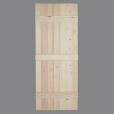 Solid pine ledged door - door,