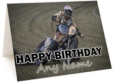 Personalised Speedway Birthday Card - ANY RELATIVE FAMILY FRIEND NAME