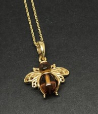 amber bee earrings pendant or