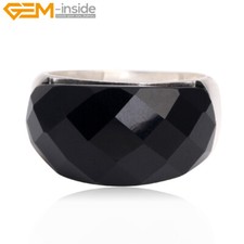 Sandstone Turquoise Women Tibetan Silver Base Rectangle Gemstone Ring 10X22mm