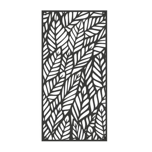 Metal garden screen - garden, leaves