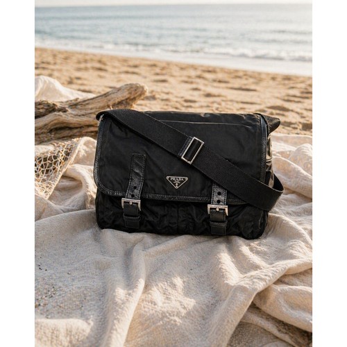 Prada black tessuto nylon - tessuto,