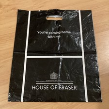 House of Fraser Vintage Plastic Medium Carrier Bag Black