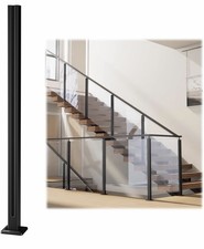 Muzata Glass Railing Post 36"x2"x2" can Install handrial Glass Balustrade