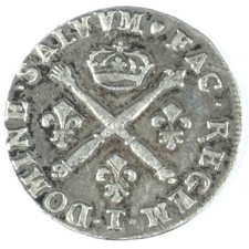 A French / France 1708 Silver 20 Sols De Bearn Aux Insignes Louis XIV Coin