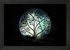 Moon illusions Framed Wall Art