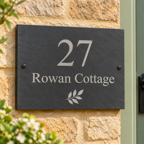 Personalised slate house - personalised,