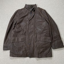 Gant Leather Jacket Mens XL