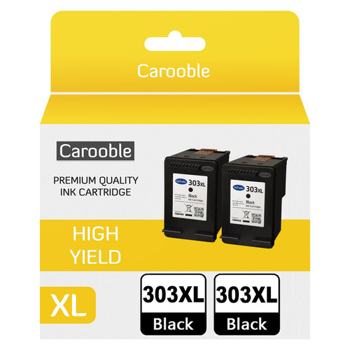 Refilled 303xl black ink x2 - hp,