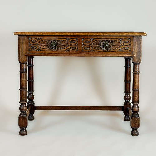 Traditional carved oak writing - traditional,