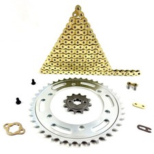 Lexmoto LXR/LXS 125cc Euro 5 Gold Heavy Duty Chain & Sprocket Kit OEM