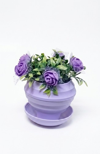 Small purple plastic - , vase