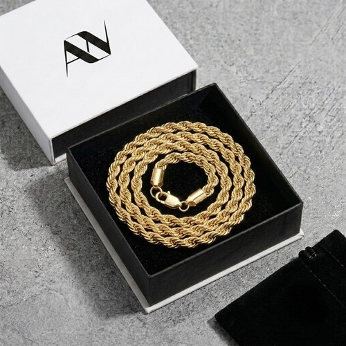 14k gold finish 5mm rope - finish,