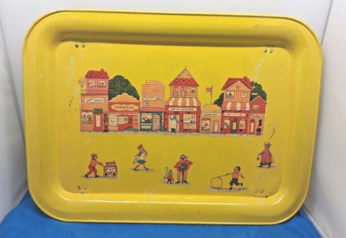 Vintage metal folding tray - metal, tv
